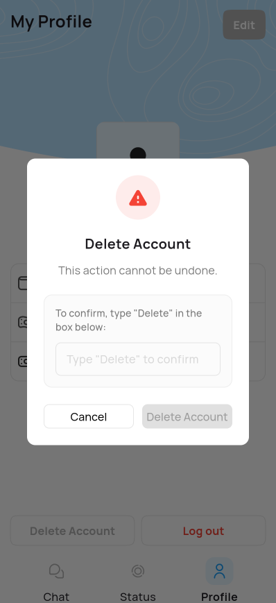 Step 2: Confirm Account Deletion